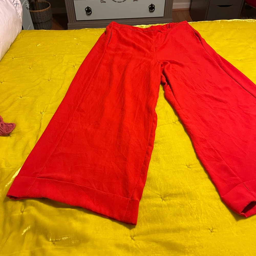 Tracy Ellis Ross for JCPenny Red Wide Leg pants 1X